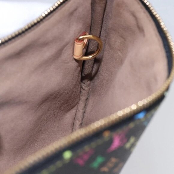 LOUIS VUITTON Monogram Multicolor Pochette GM Pouch Black M60027 LV Auth 144890V - Picture 12 of 16